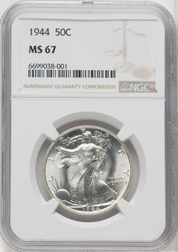 1944 50C Walking Liberty Half Dollar NGC MS67 (765490003)