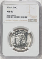 1944 50C Walking Liberty Half Dollar NGC MS67 (765490003)