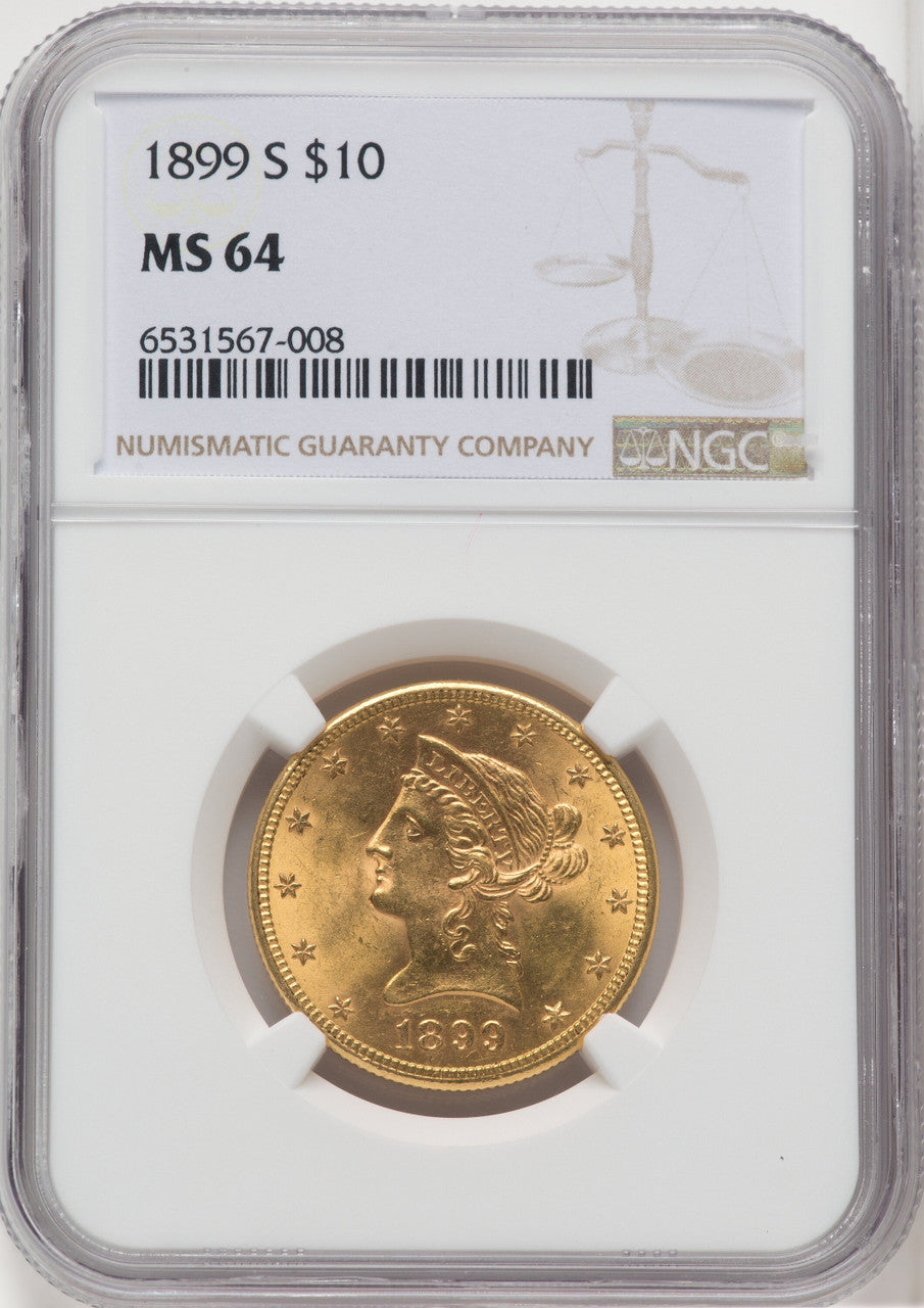 1899-S $10 Liberty Eagle NGC MS64