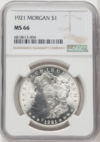 1921 $1 Morgan Morgan Dollar NGC MS66 (518894034)