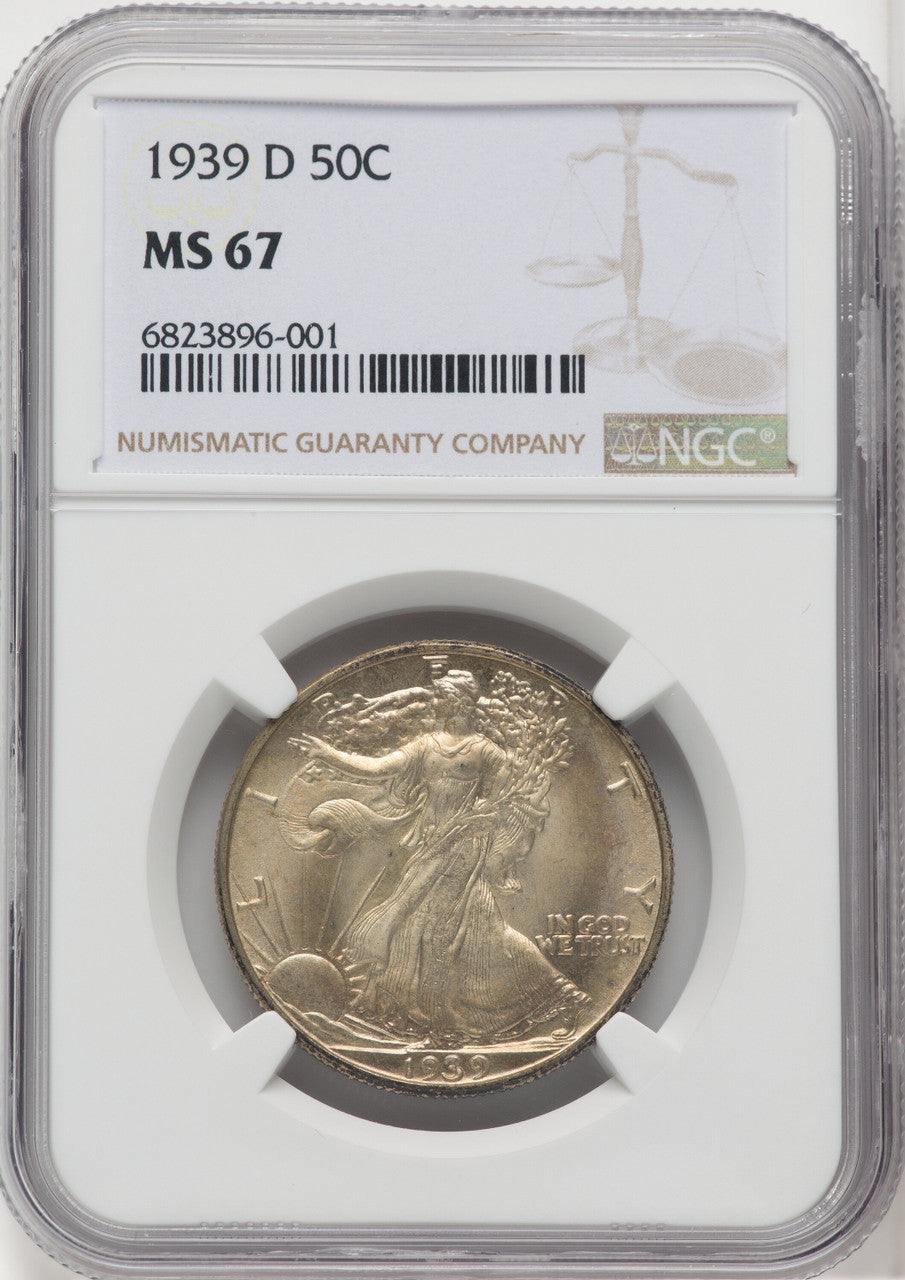 1939-D 50C Walking Liberty Half Dollar NGC MS67 (765095002)