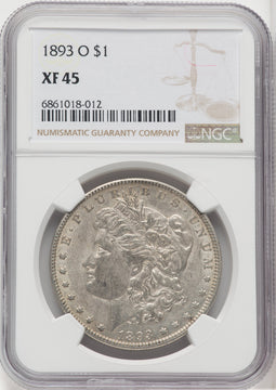1893-O $1 Morgan Dollar NGC XF45