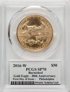 2016-W $50 One-Ounce Gold Eagle Philadelphia PCGS SP70