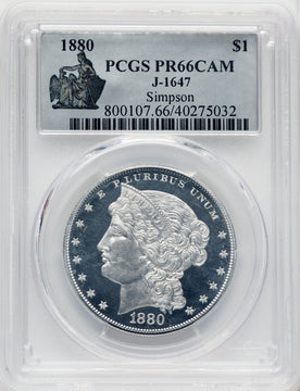 1880 S$1 J-1647 CA Patterns PCGS MS66