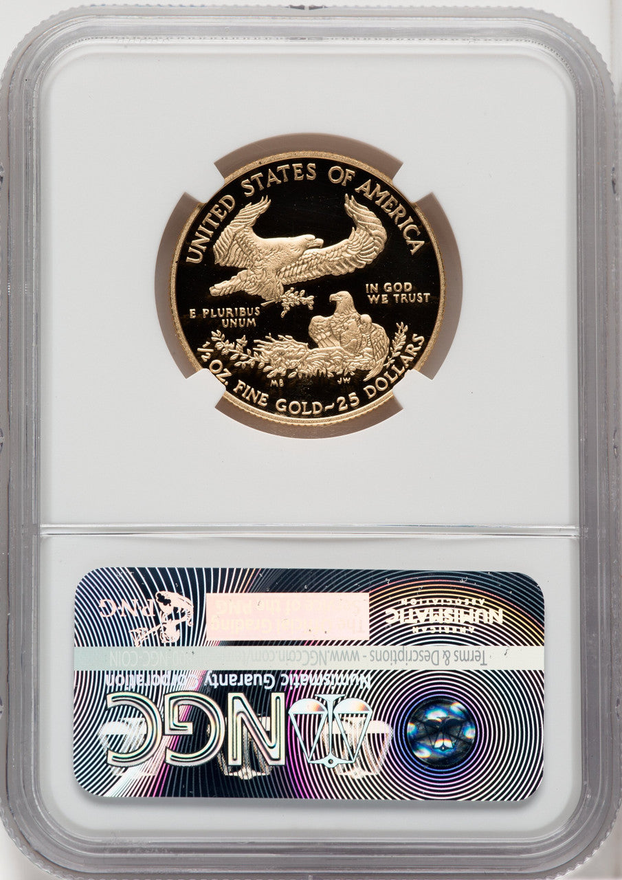 2017-W $25 Half-Ounce Gold Eagle First Strike NGC PF70