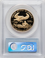 1987-W $50 One-Ounce Gold Eagle Blue Gradient PCGS PR70