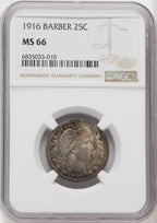 1916 25C Barber Barber Quarter NGC MS66