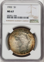 1922 $1 Peace Dollar NGC MS67 (765816036)