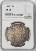1896-S $1 Morgan Dollar NGC MS62