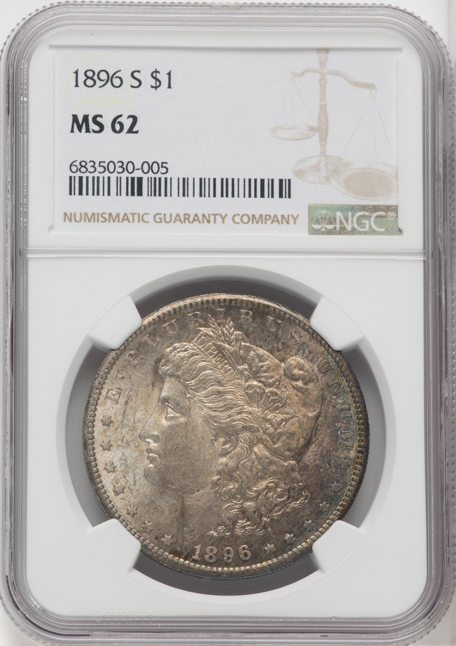 1896-S $1 Morgan Dollar NGC MS62