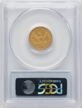 1843-O $2.50 Large Date Plain 4 Liberty Quarter Eagle PCGS XF45