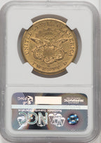 1859-S $20 CAC Liberty Double Eagle NGC AU55
