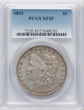 1893 $1 Morgan Dollar PCGS XF45