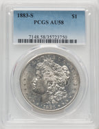 1883-S $1 Morgan Dollar PCGS AU58