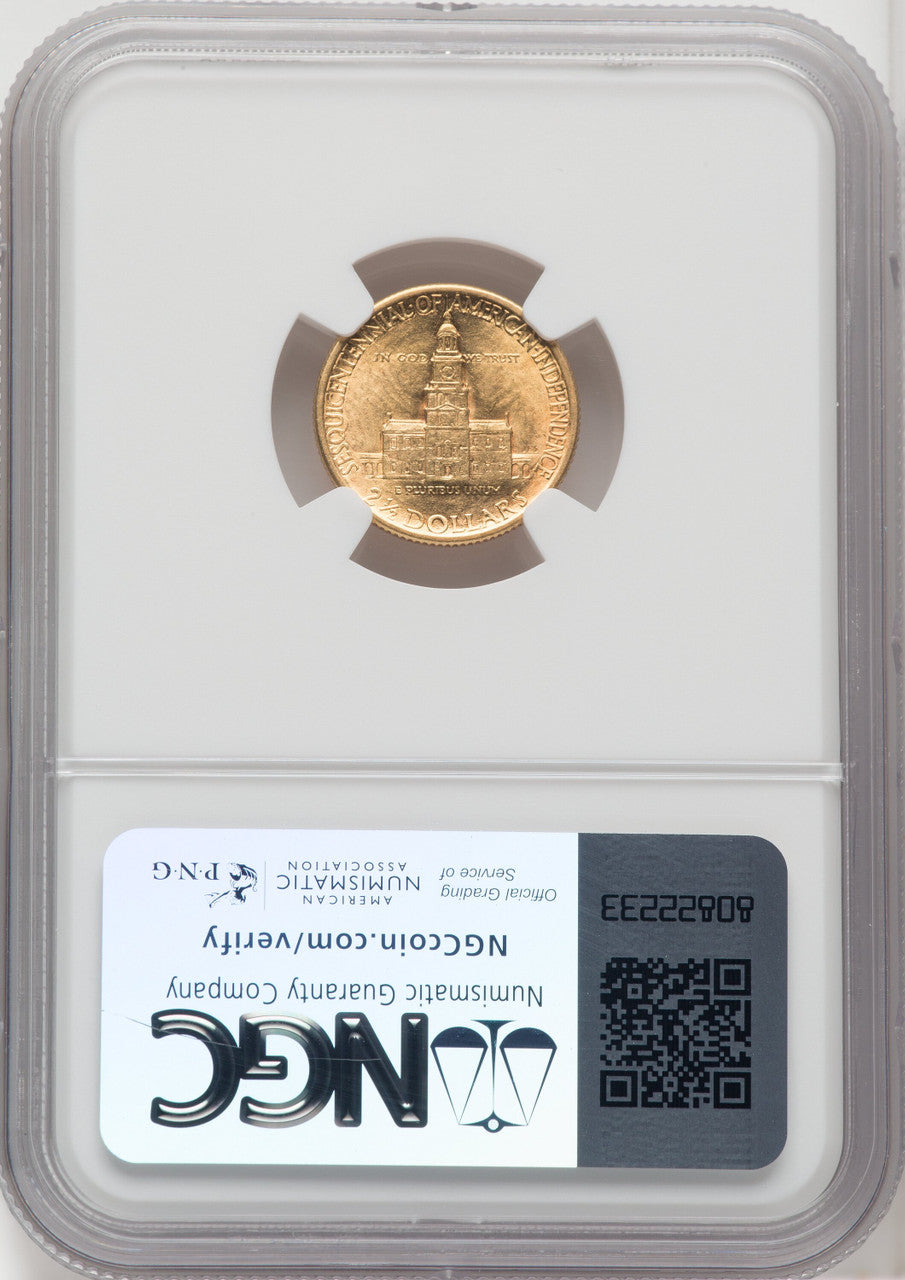 1926 $2.50 SESQUI Commemorative Gold NGC MS61