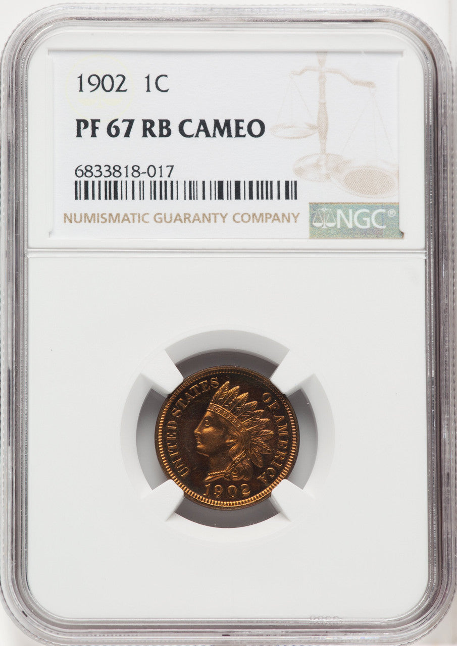 1902 1C RB Proof Indian Cent NGC PR67