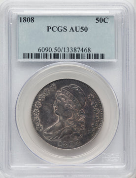 1808 50C Bust Half Dollar PCGS AU50