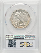 1918-D 50C Walking Liberty Half Dollar PCGS AU50
