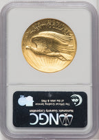 1907 $20 Flat Rim High Relief Double Eagle NGC MS65