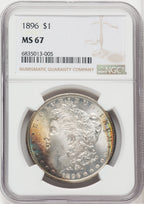1896 $1 Morgan Dollar NGC MS67 (505865008)