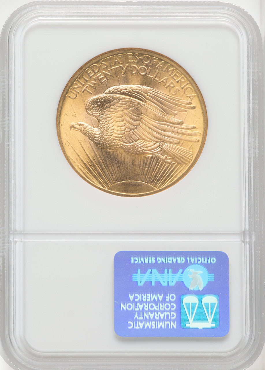 1908 NM $20 Wells Fargo Saint-Gaudens Double Eagle NGC MS68