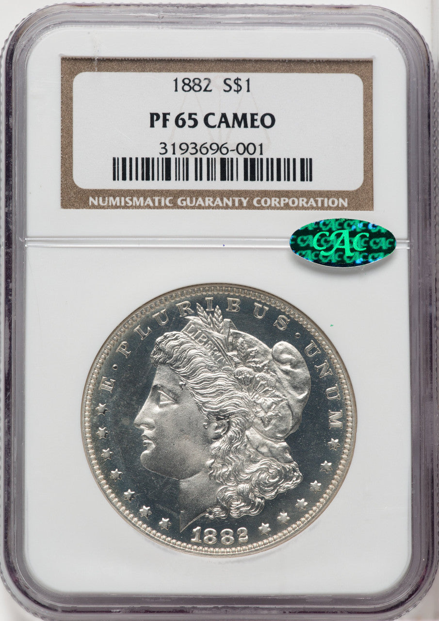 1882 $1 CA CAC Proof Morgan Dollar NGC PR65