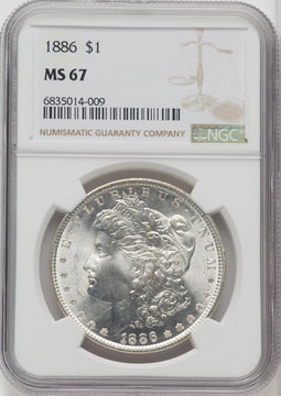 1886 $1 Morgan Dollar NGC MS67 (505871003)