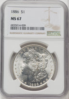 1886 $1 Morgan Dollar NGC MS67 (505871003)
