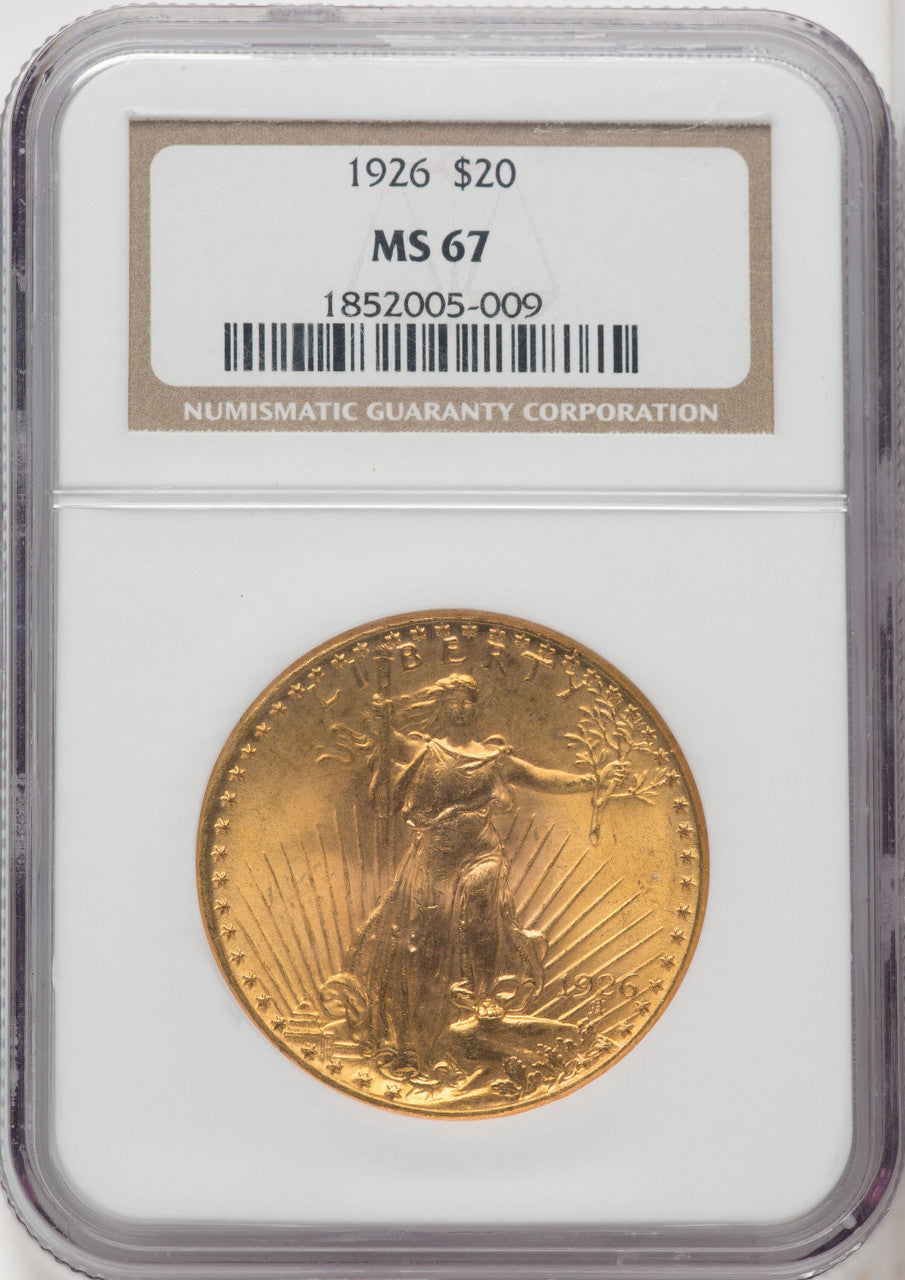 1926 $20 Saint-Gaudens Double Eagle NGC MS67