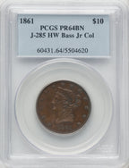 1861 $10 J-285 BN Patterns PCGS MS64