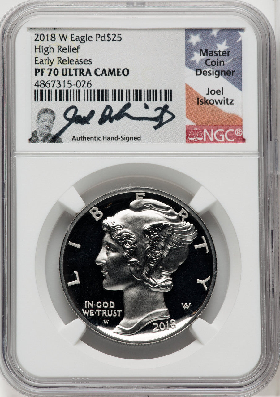 2018-W $25 Palladium First Strike NGC PF70 Iskowitz