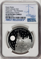 2023 G. Britain Harry Potter Hogwarts Silver Coin NGC PF69UCAM