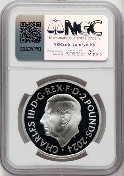 Charles III silver Proof “Year of the Dragon” 2 Pounds 2024 NGC PF70 UCAM