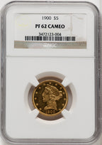 1900 $5 CA Proof Liberty Half Eagle NGC PR62