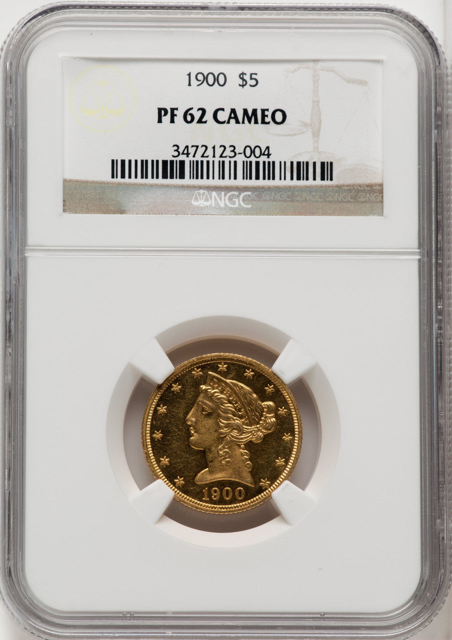1900 $5 CA Proof Liberty Half Eagle NGC PR62