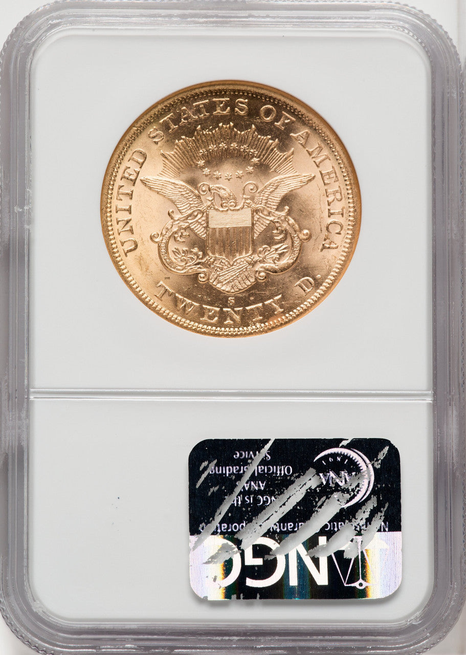 1865-S $20 Liberty Double Eagle NGC MS62