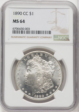 1890-CC $1 Morgan Dollar NGC MS64
