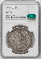 1889-CC $1 CAC Morgan Dollar NGC XF45