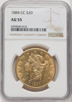 1884-CC $20 Liberty Double Eagle NGC AU55 (766550042)