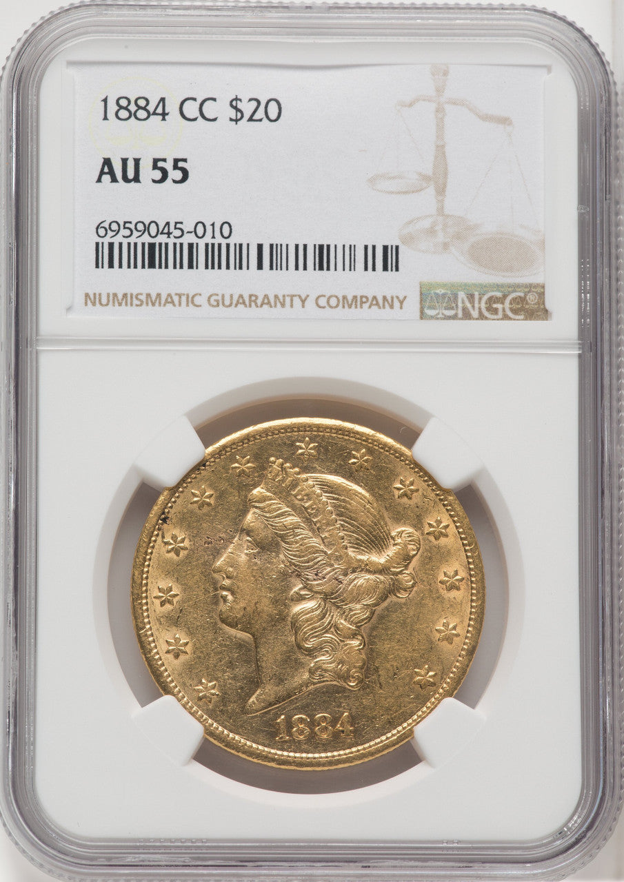 1884-CC $20 Liberty Double Eagle NGC AU55 (766550042)