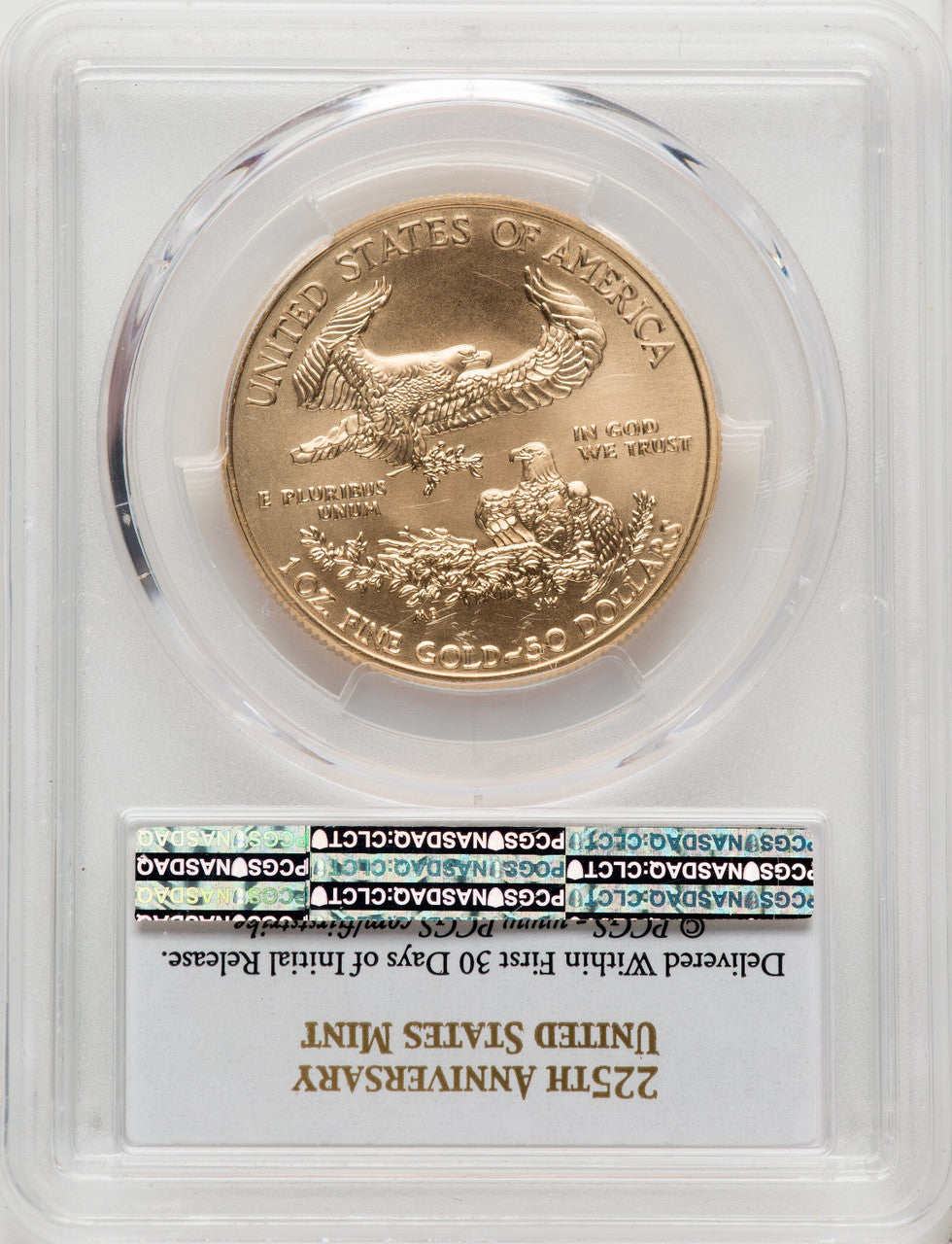 2017-W $50 Gold Eagle Burnished First Strike PCGS SP70