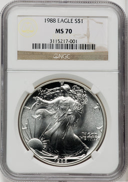 1988 $1 Silver Eagle NGC MS70