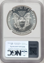 1991 S$1 Silver Eagle Brown Label NGC MS70