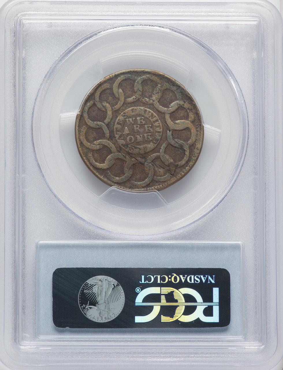 1787 Fugio Cent STATES UNITED 1/Horizontal 1 BN Federal Contract Coinage PCGS VF20