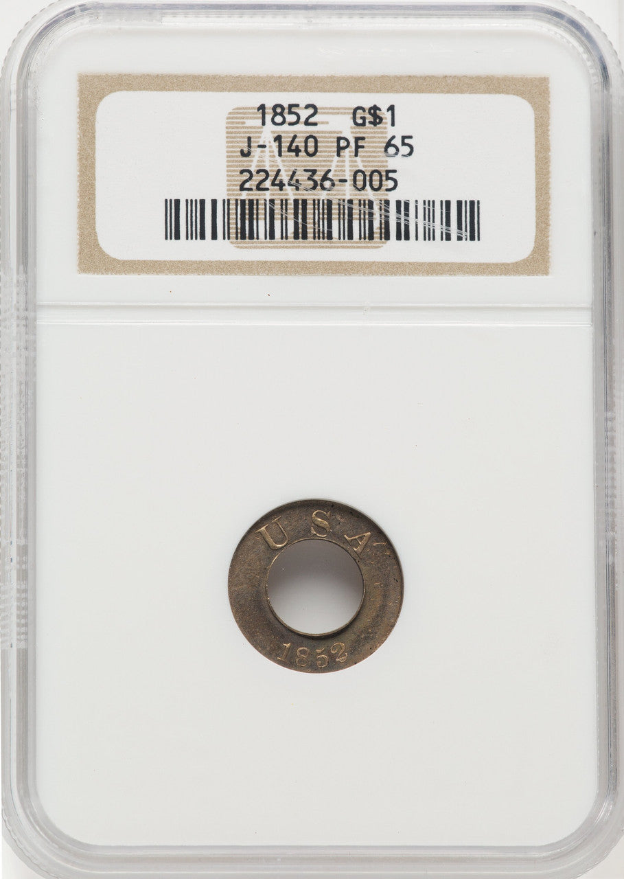 1852 Gold Dollar Judd-140 Patterns NGC MS65