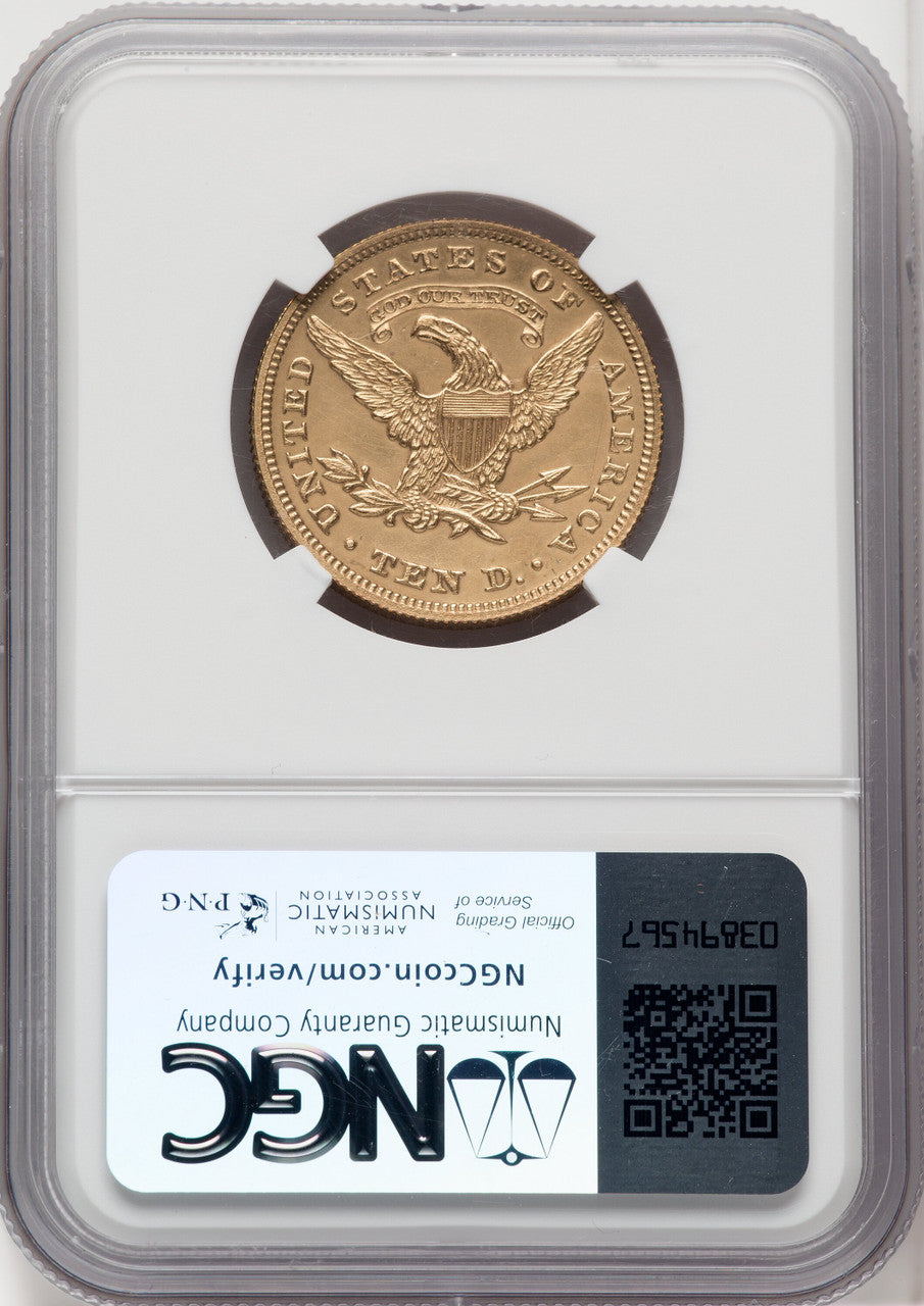 1861 $10 Judd-285 Gilt Patterns NGC MS61