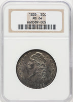 1835 50C Bust Half Dollar NGC MS64