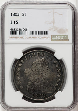 1803 S$1 Small 3 Early Dollar NGC 15