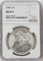 1900 $1 Morgan Dollar NGC MS67+