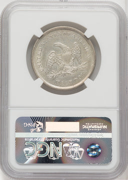 1840 50C Reverse of 1839 Seated Half Dollar NGC AU58